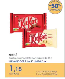 Supermercados Plaza NESTLÉ Barritas de chocolate con galleta oferta