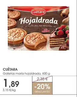 Supermercados Plaza CUÉTARA Galletas maría hojaldrada oferta