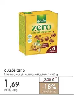 Supermercados Plaza GULLÓN ZERO Mini cookies sin azúcar añadido oferta