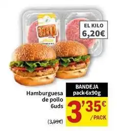 SPAR Hamburguesa de pollo oferta