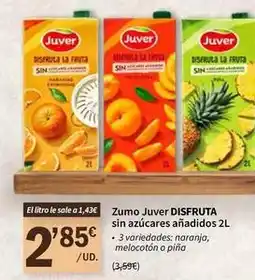 SPAR Disfruta - zumo juver sin azucares anadidos oferta