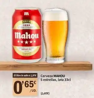 SPAR Mahou - cerveza 5 estrellas oferta