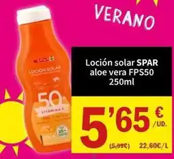 SPAR Spar - locion solar aloe vera fps50 oferta