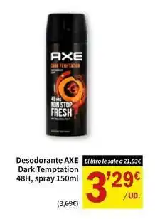 SPAR Axe - desodorante dark temptation 48h, spray 150ml oferta