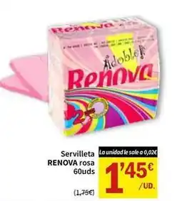 SPAR Renova - servilleta rosa oferta
