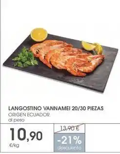 Supermercados Plaza Origen - langostino vannamei 20/30 piezas oferta