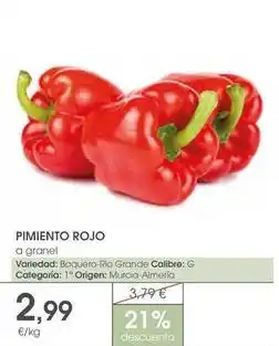 Supermercados Plaza Origen - pimiento rojo oferta