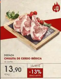 Supermercados Plaza Deraza - chuleta de cerdo iberica oferta