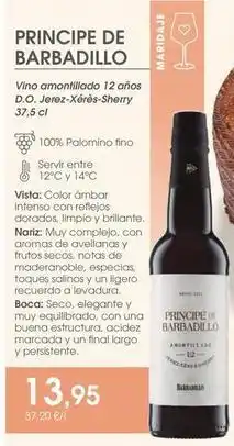 Supermercados Plaza Príncipe - vino amontillado 12 anos oferta