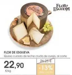 Supermercados Plaza Flor de esgueva - queso curado de leche cruda de oveja oferta