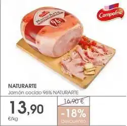 Supermercados Plaza Body natur - jamon cocido 96% oferta