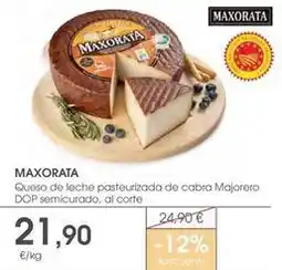 Supermercados Plaza Maxorata - queso de leche pasteurizada de cabra majorero dop semicurado oferta