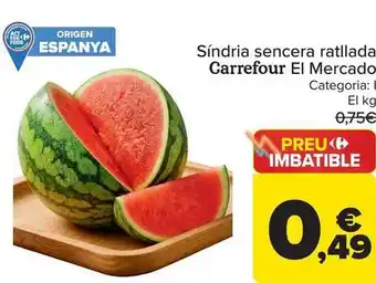 Carrefour Carrefour el mercado - sandia entera rayada oferta