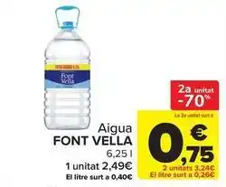 Carrefour Font vella - agua oferta