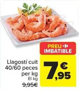 Carrefour Langostino cocido 40/60 piezas oferta