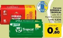 Carrefour Dorada/tropical - cerveza oferta