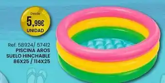 Piscina aros suelo hinchable