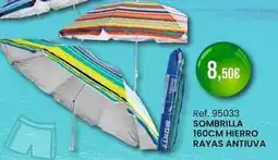 Afede Sombrilla 160cm hierro rayas antiuva oferta