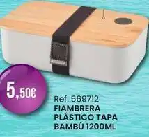 Afede Fiambrera plástico tapa bambu oferta