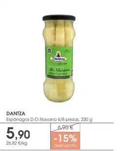 Supermercados Plaza DANTZA Espárragos D.O.Navarra 6/8 piezas oferta