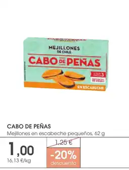 Supermercados Plaza CABO DE PEÑAS Mejillones en escabeche pequeños oferta
