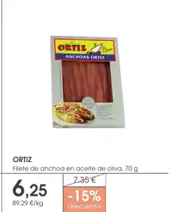 Supermercados Plaza ORTIZ Filete de anchoa en aceite de oliva oferta