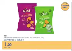 Supermercados Plaza RISI Patatas onduladas sour cream&onion o ondulada jamón oferta