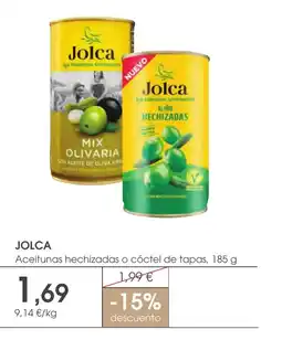 Supermercados Plaza JOLCA Aceitunas hechizadas o cóctel de tapas oferta