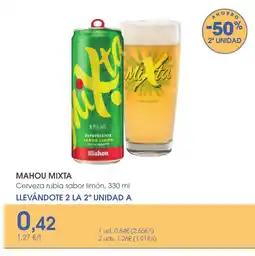 Supermercados Plaza MAHOU MIXTA Cerveza rubia sabor limón oferta