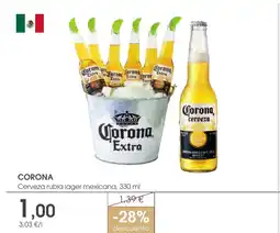 Supermercados Plaza CORONA Cerveza rubia lager mexicana oferta