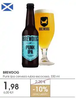 Supermercados Plaza BREWDOG Punk Ipa cerveza rubia escocesa oferta