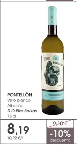 Supermercados Plaza PONTELLÓN Vino blanco Albariño D.O.Rías Baixas oferta