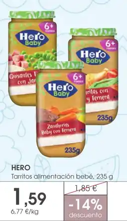 Supermercados Plaza HERO Tarritos alimentación bebé oferta