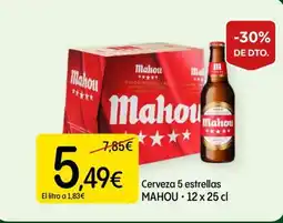 Dialprix MAHOU Cerveza 5 estrellas oferta
