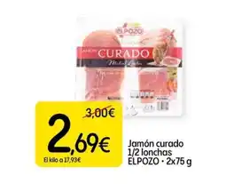 Dialprix ELPOZO Jamón curado 1/2 lonchas oferta