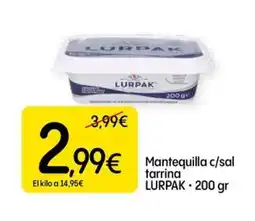Dialprix LURPAK Mantequilla c/sal tarrina oferta