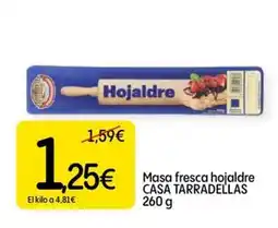 Dialprix CASA TARRADELLAS Masa fresca hojaldre oferta