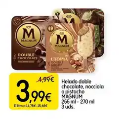 Dialprix MAGNUM Helado doble chocolate, nocciola o pistacho oferta