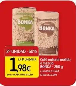 Dialprix BONKA Café natural molido o mezcla oferta