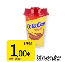 Dialprix COLA CAO Batido cacao shake oferta