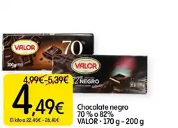 Dialprix VALOR Chocolate negro 70% 82% oferta