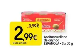 Dialprix LA ESPAÑOLA Aceituna rellena de anchoa oferta