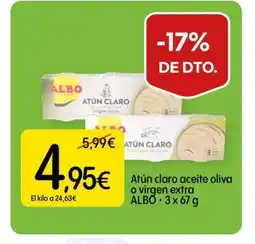Dialprix ALBO Atún claro aceite oliva o virgen extra oferta