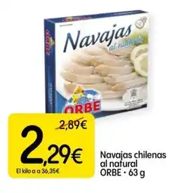 Dialprix ORBE Navajas chilenas al natural oferta
