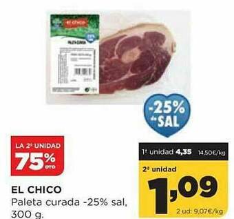 Alimerka El Chico Paleta Curada -25% Sal oferta