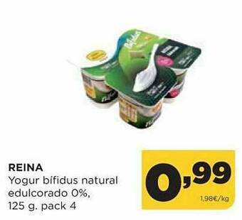 Alimerka Reina Yogur Bifidus Natural Edulcorado 0% oferta