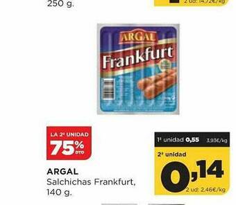 Alimerka Argal Salchichas Frankfurt oferta