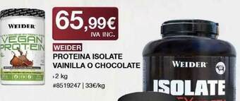 Costco Weider Proteina Isolate Vainilla O Chocolate oferta