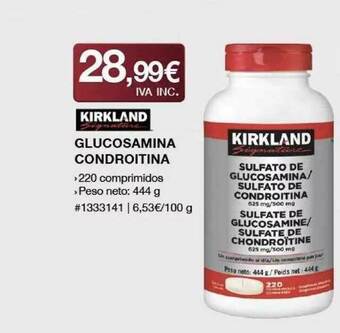 Costco Kirkland Glucosamina Condroitina oferta