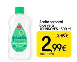Dialprix JOHNSON'S Aceite corporal aloe vera oferta